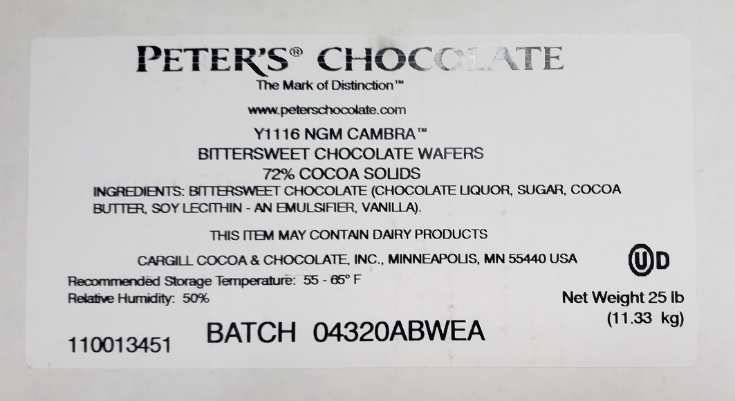 Cambra Bittersweet Chocolate Callets - 72%