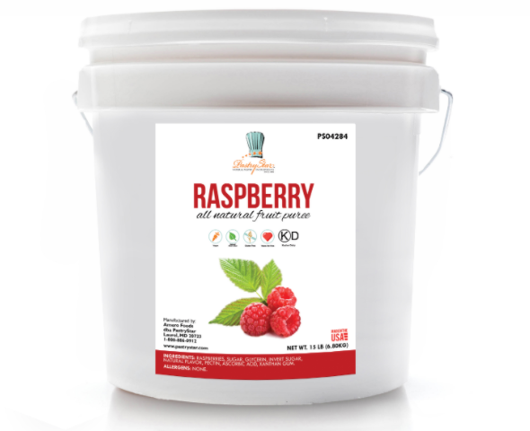 Bulk Raspberry Puree 15 lbs at Wholesale Pricing – Bakers Authority