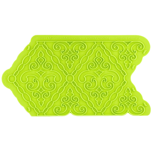 Filigree Damask Pattern Silicone Onlay