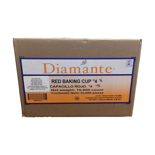 DIAMANTE 4 1/2 RED BAKING CUPS