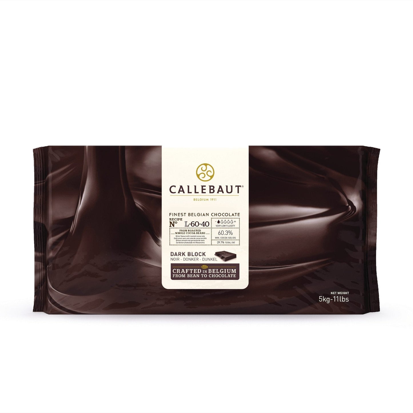 Dark Chocolate Couverture Block - 60.6% Cacao