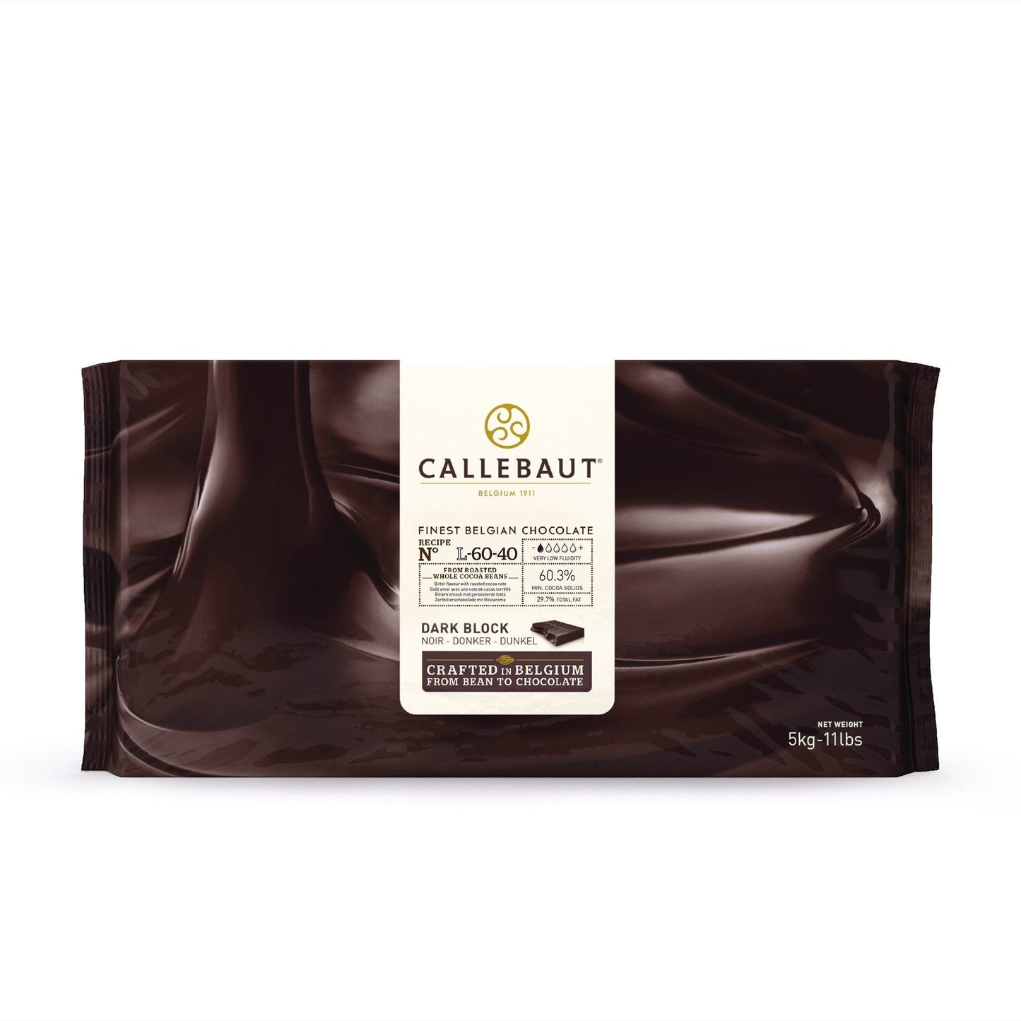 Dark Chocolate Couverture Block - 60.6% Cacao -