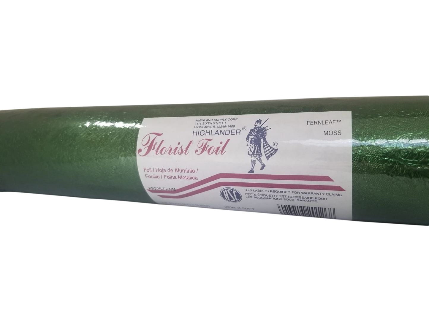 Embossed Foil Roll - Fernleaf Moss