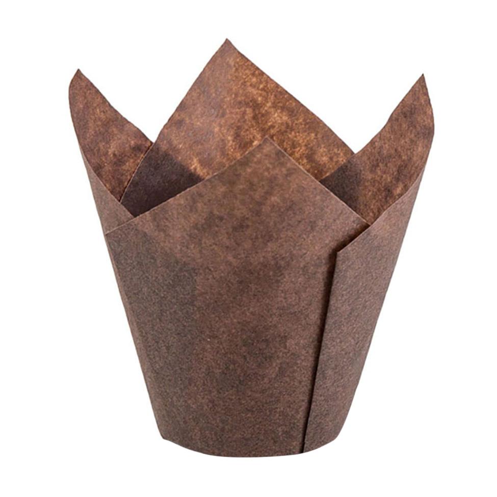 Brown Tulip Baking Cup (Various Options)