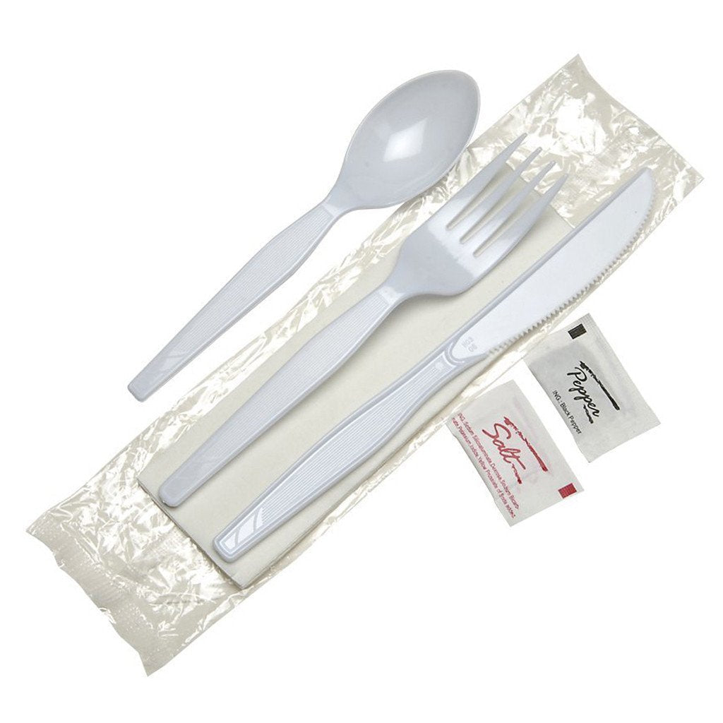 Heavy White Cutlery Kit