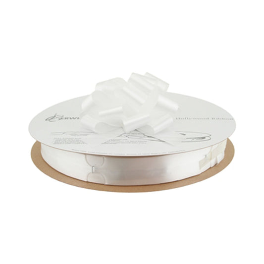 White Perfect Pull Bow on Reels