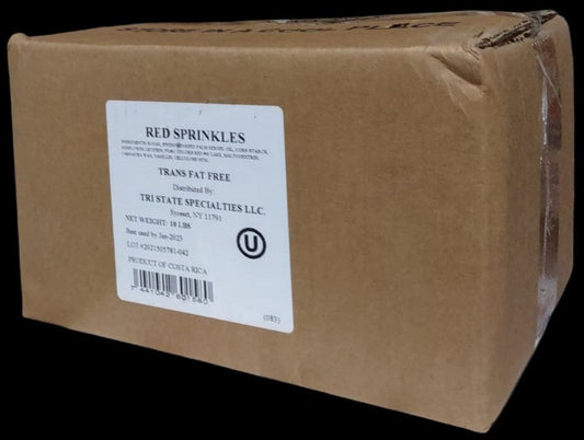 Tri State Vegan Red Sprinkles 10 lb