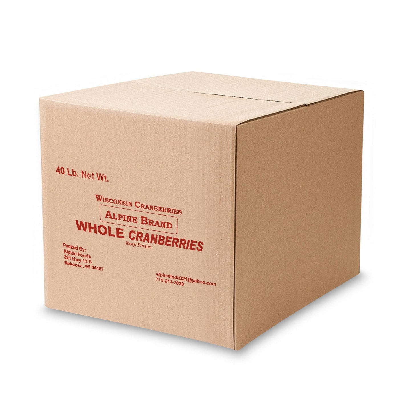 Frozen Whole Cranberries 20 LB