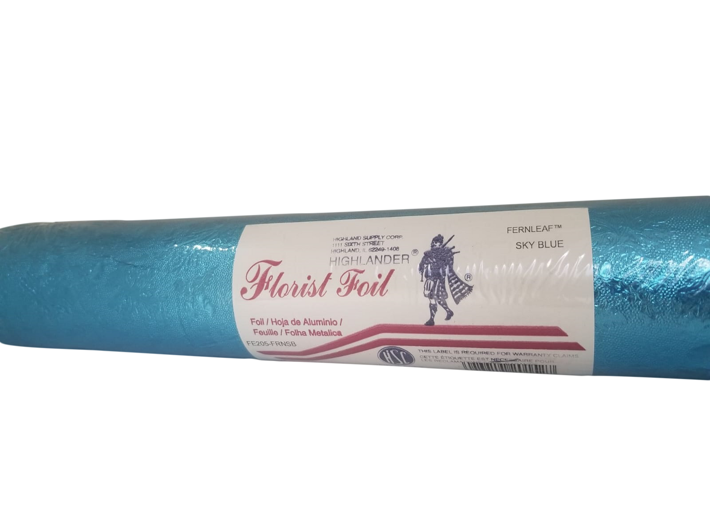 Embossed Foil Roll - Fernleaf Sky Blue