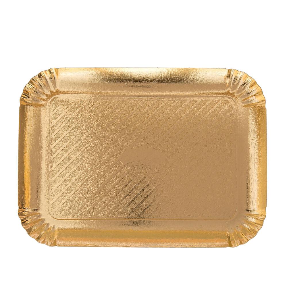 Gold Rectangular Pastry Tray - Straight Edge (Various Options)
