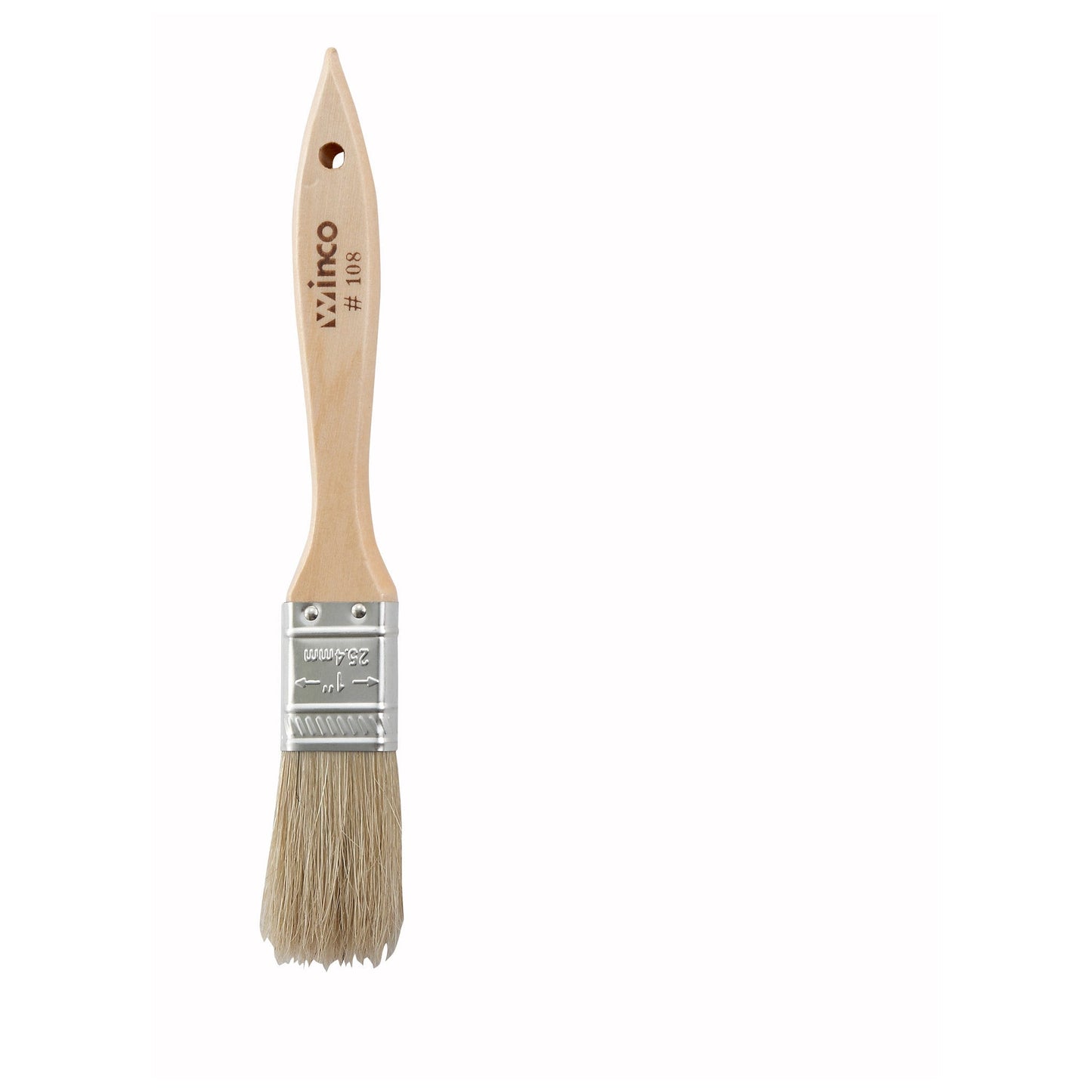 Pastry Brush/Basting Brush - Natural Boar Hair (Metal Ferrule) - Flat - 1"