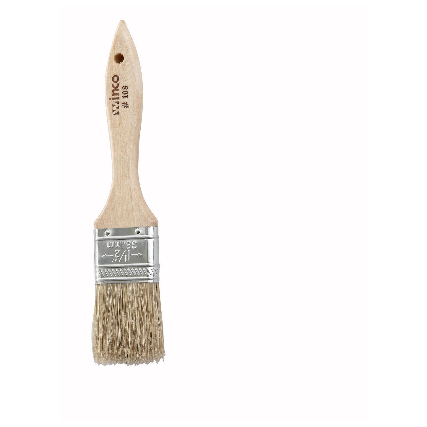 Pastry Brush/Basting Brush - Natural Boar Hair (Metal Ferrule) - Flat - 1.5"