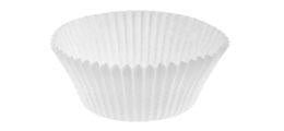 Baking Cups - White - 1.5" bottom - 1" wall - 10000 Qty