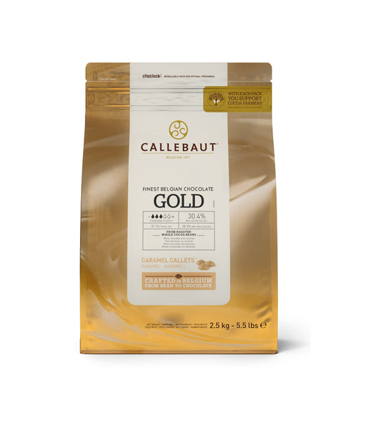 Callebaut Gold 30.4% Chocolate Caramel Callets (Special Order 2-4 weeks) 20KG