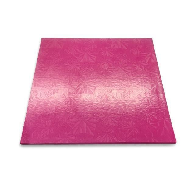 1/2" Thick Pink Half Sheet Cake Drum - 18-3/4 x 13-3/4" (12 Qty)