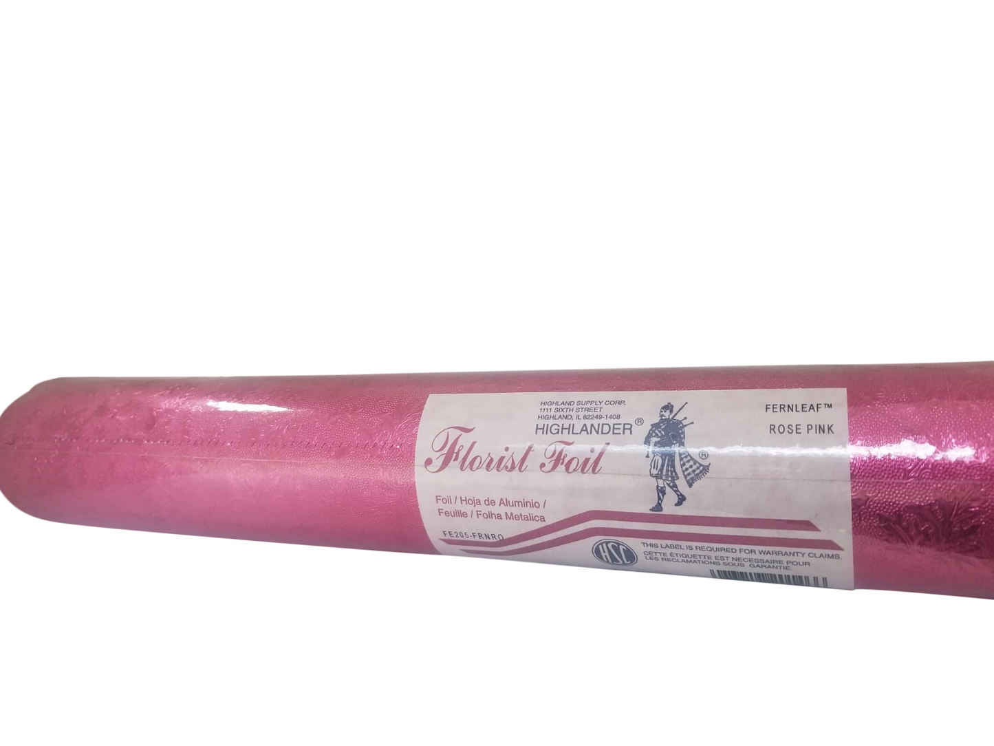 Embossed Foil Roll - Fernleaf Pink