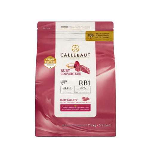 Ruby Pink Chocolate Couverture Callets - 33% Cacao