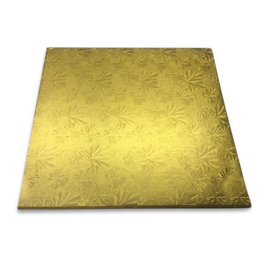 1/2" Thick Gold Half Sheet Cake Drum - 18-3/4" x 13-3/4" (12 Qty)